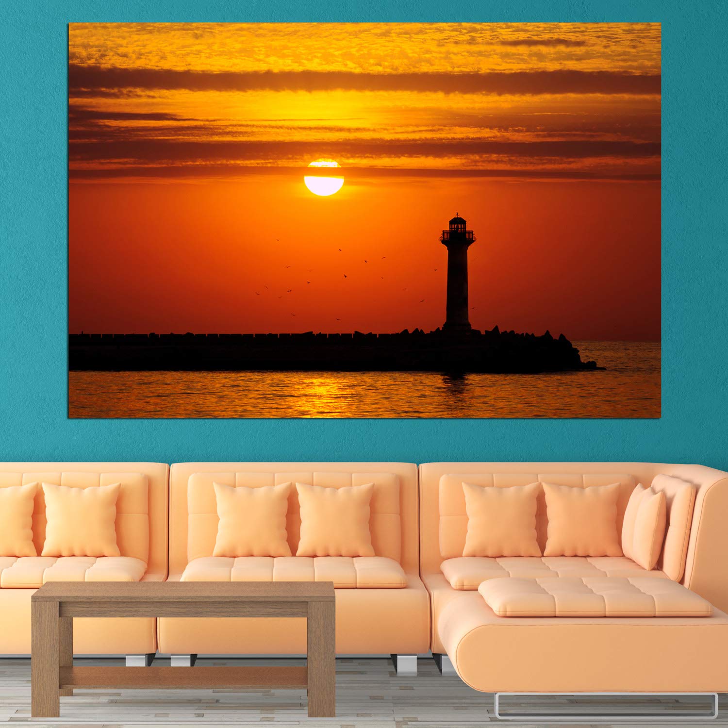 inep-b083y58v3w-beam-me-up!-sunrise-lighthouse-unframed-wall-art-to-brighten-your-space-hung-above-a-cozy-armchair.jpeg
